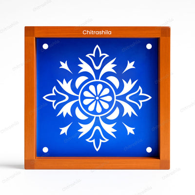 CHITRASHILA® Contemporary Small Print Rangoli Stencil – 5x5 Inches (WA‑29)