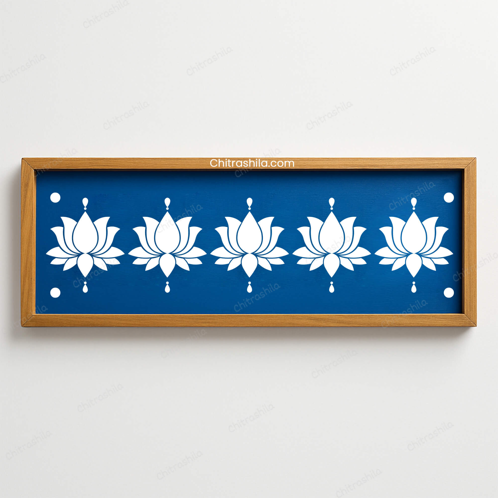 Lotus Border Wooden Rangoli Stencils