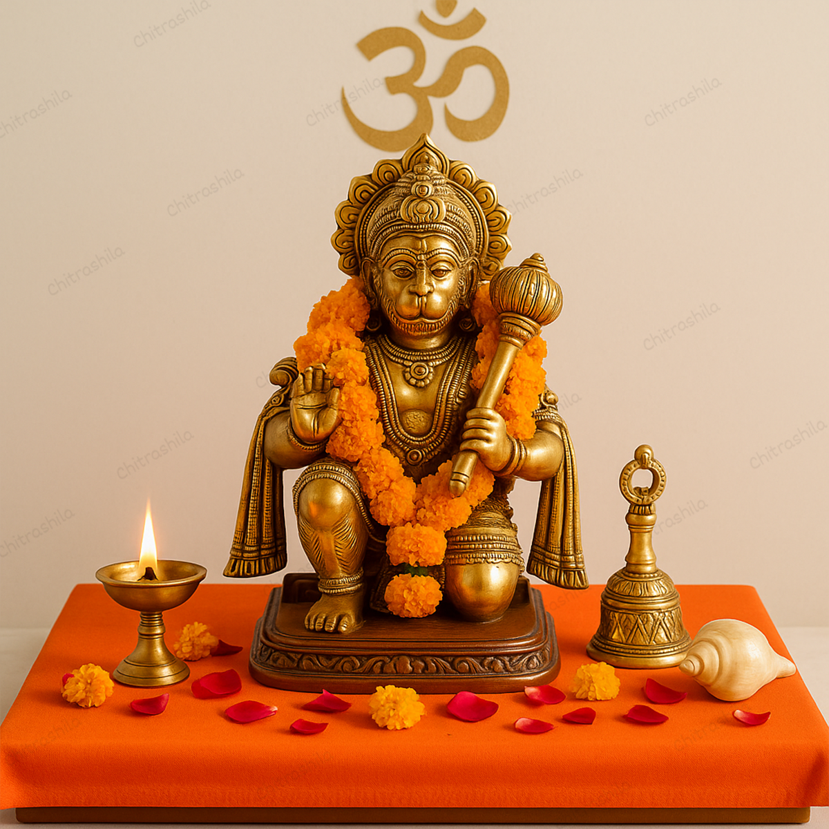 orange pooja cloth