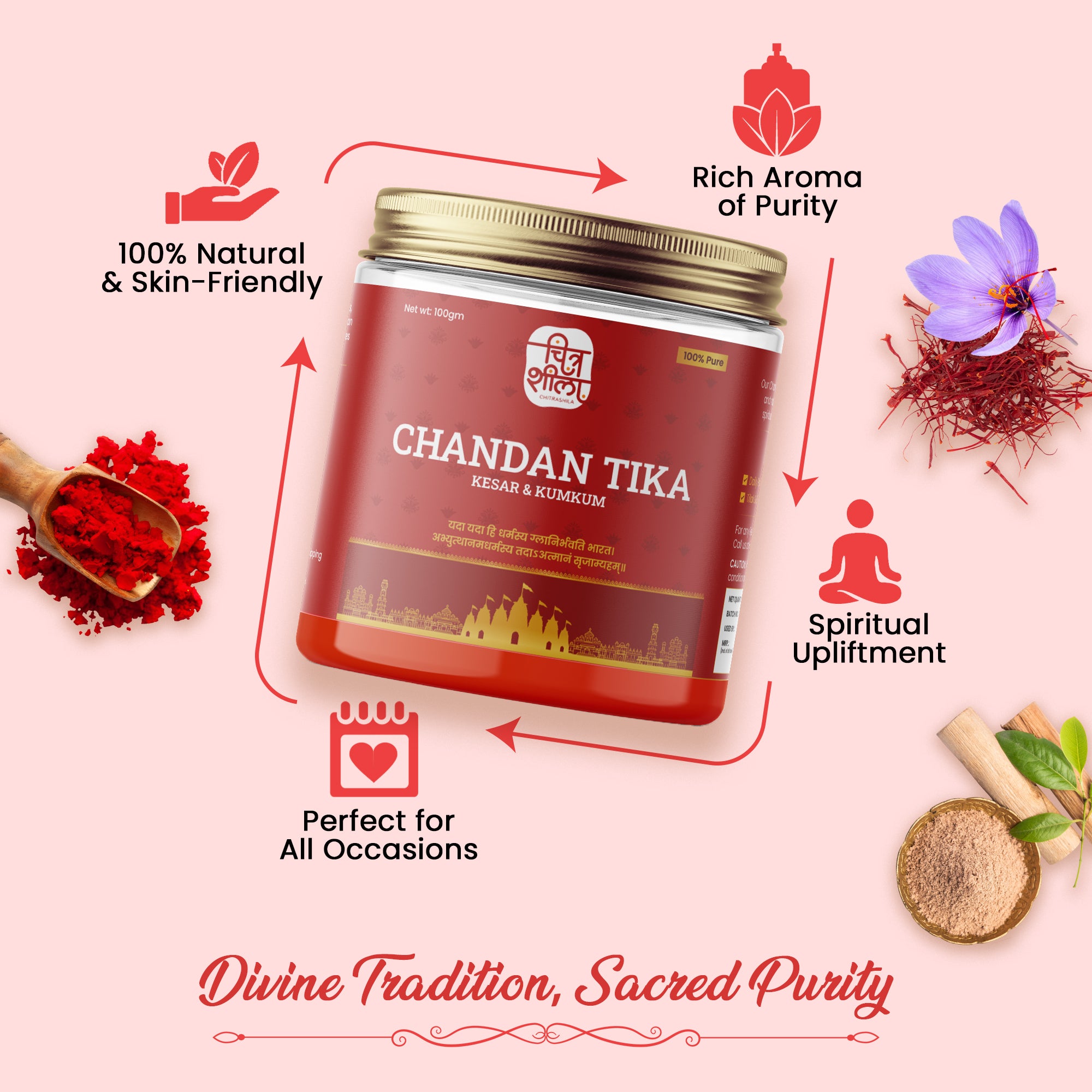 Red Chandan Tilak