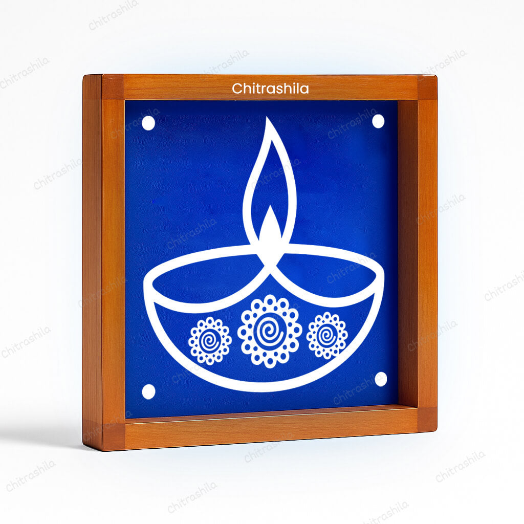 CHITRASHILA® Spiral Floral Diya Rangoli Stencil 5x5 Inches (WA-23)