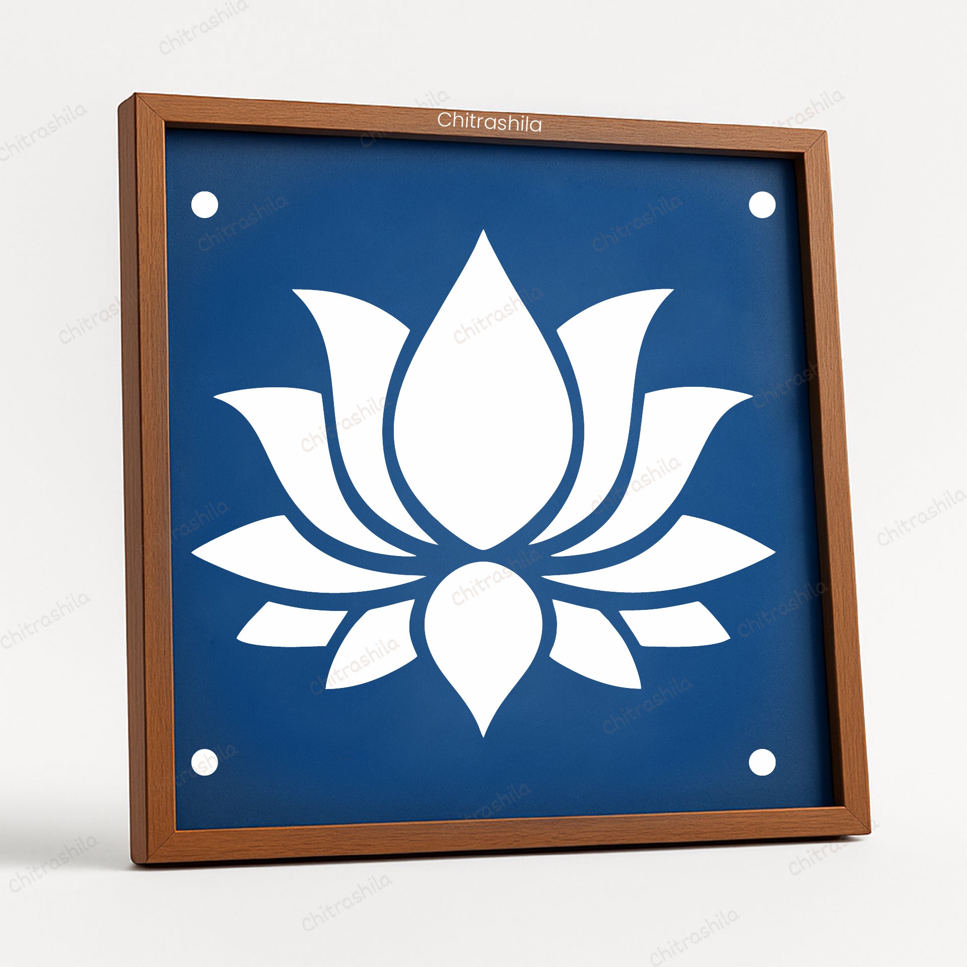 CHITRASHILA® Lotus Wooden Stencil | Reusable Rangoli Stencil 10×10 Inch (WS-61)