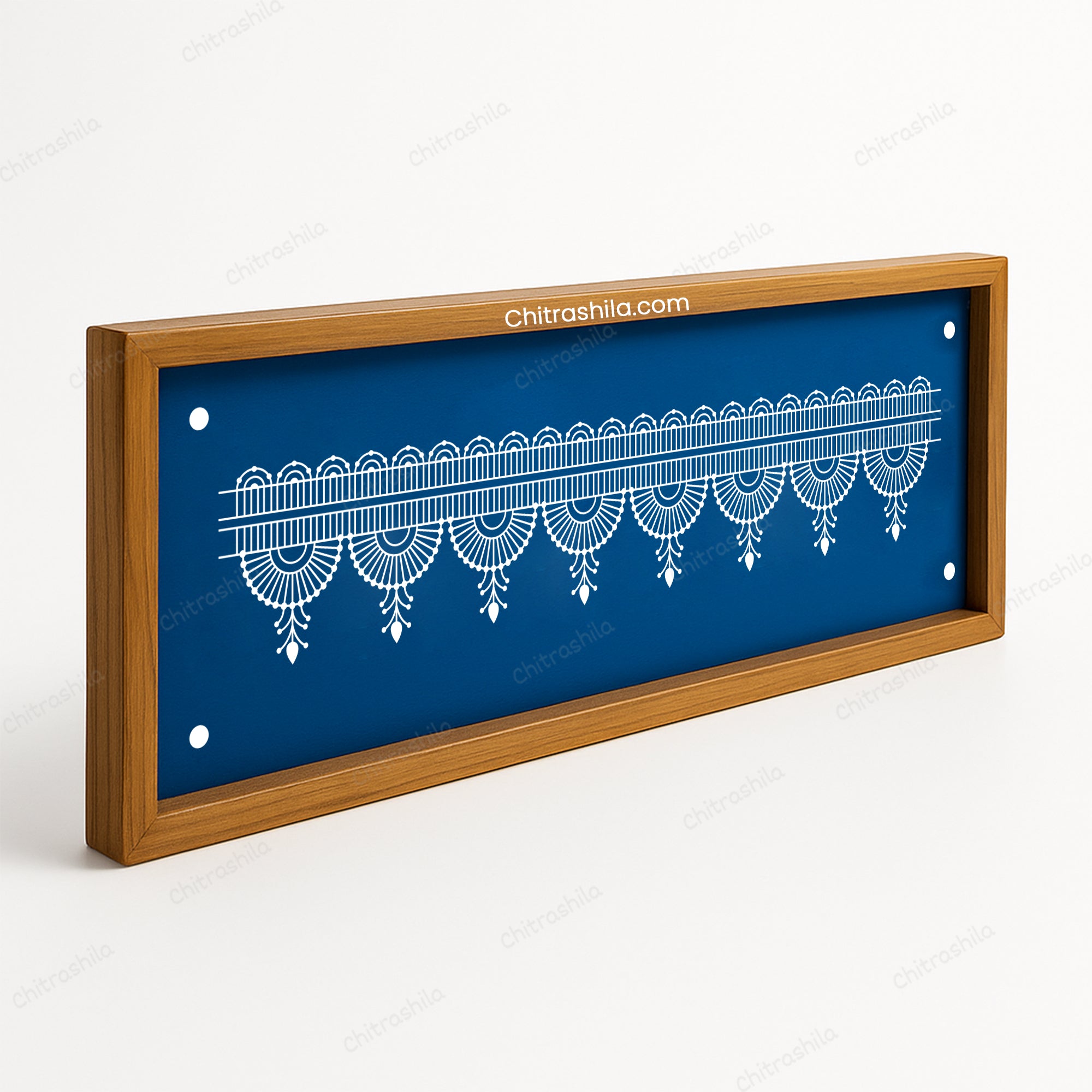 CHITRASHILA® One-Stroke Bandhanwar Border Wooden Rangoli Stencil 17x5 Inches (WB‑35)