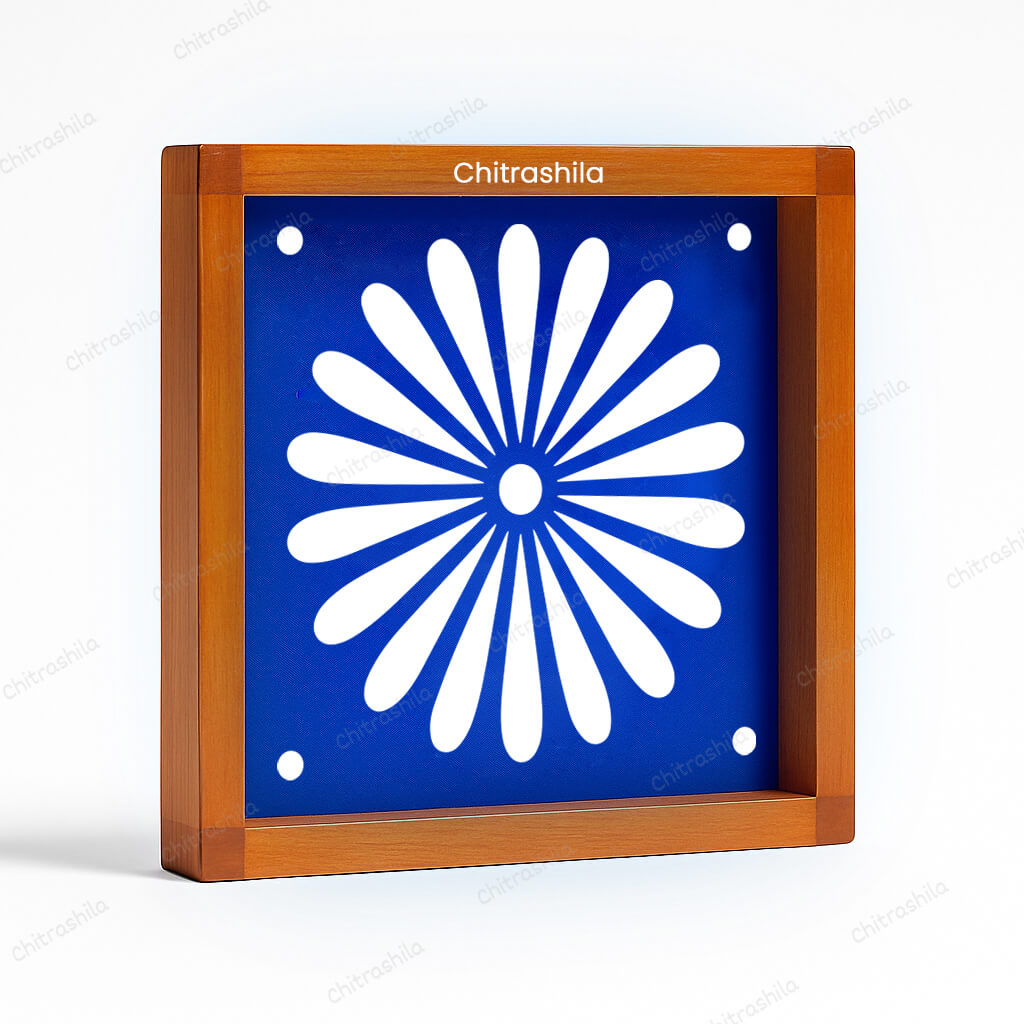 CHITRASHILA® Circular Flower Rangoli Stencil – 5x5 Inches (WA-38)
