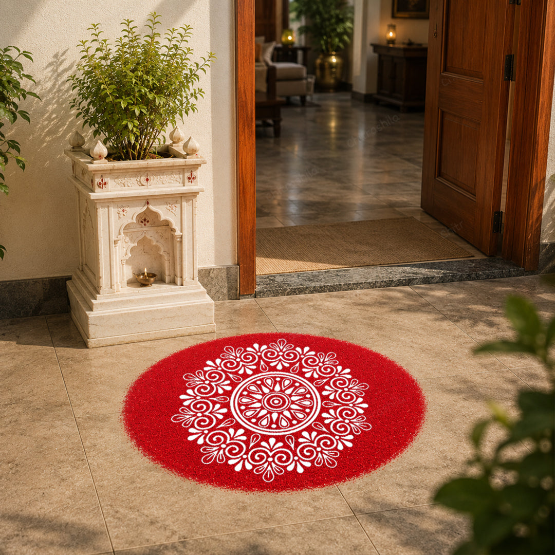 Lotus Flower Mandala Rangoli Stencil - Kamal Mandala Design (WS-90)
