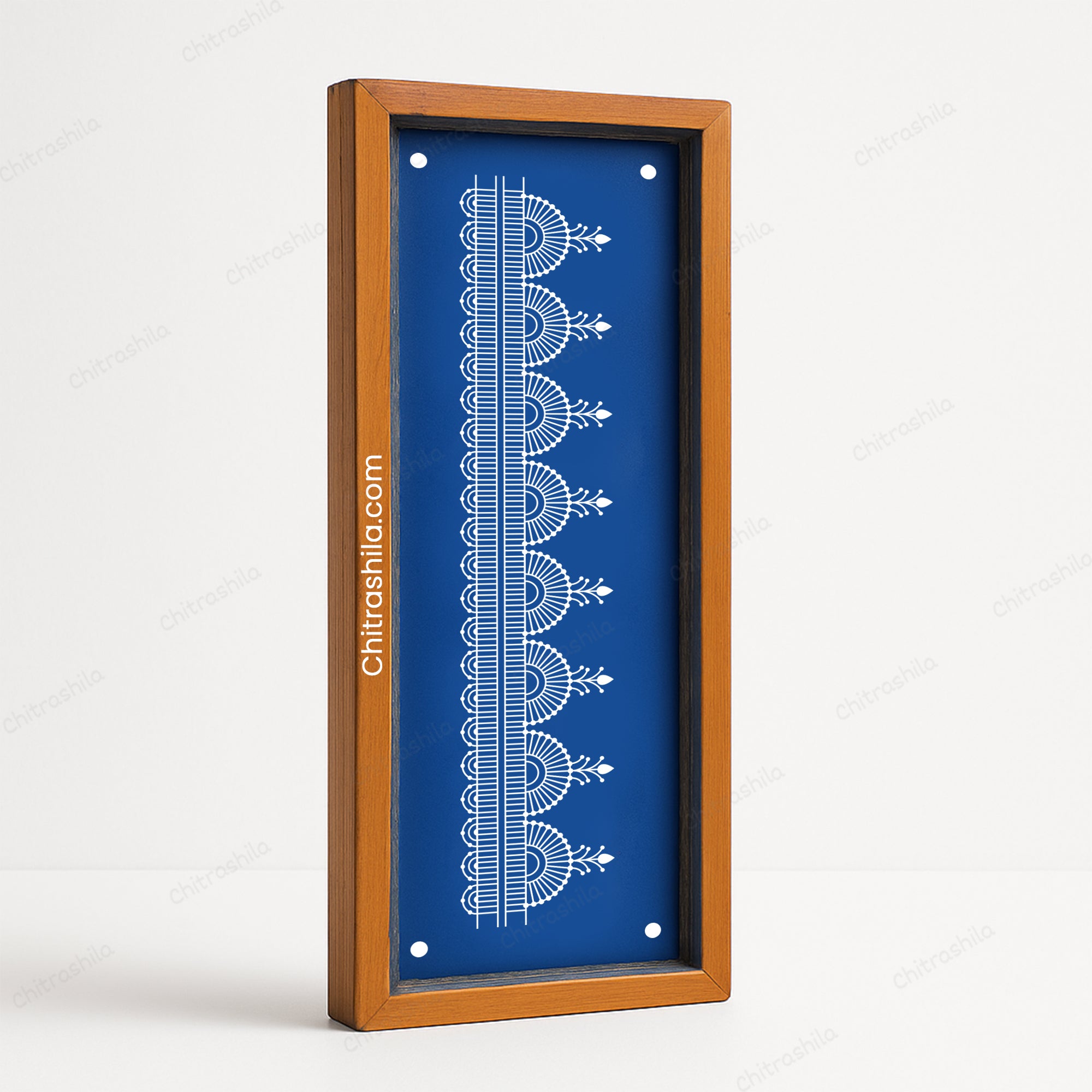 CHITRASHILA® One-Stroke Bandhanwar Border Wooden Rangoli Stencil 17x5 Inches (WB‑35)