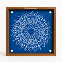 CHITRASHILA® Intricate Mandala Wooden Rangoli Stencil 10X10 Inches (WS-03)