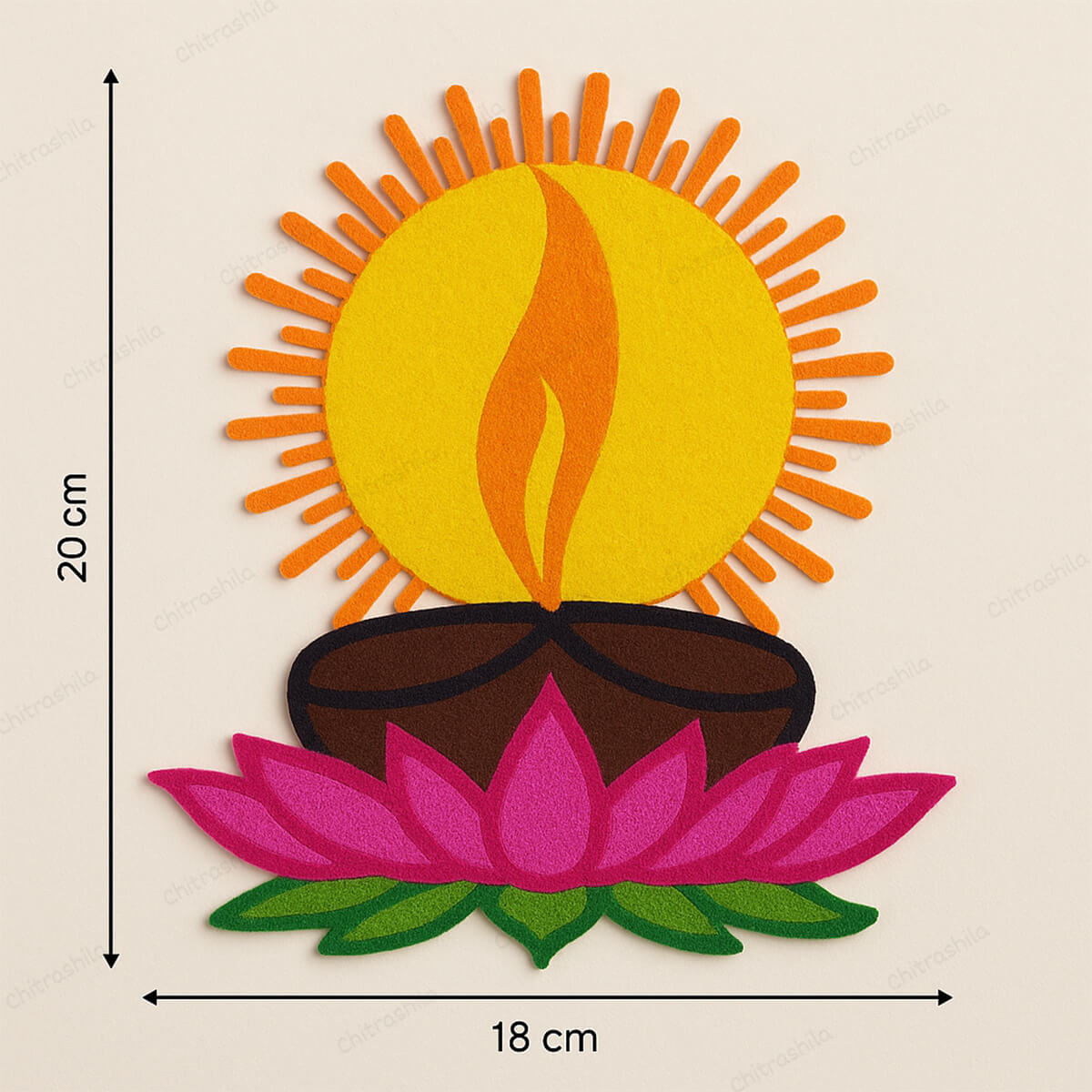 Lotus diya beautiful Rangoli