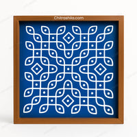 CHITRASHILA® Kambi Kolam Wooden Rangoli Stencils 10X10 inches (WS-05)