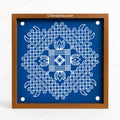 CHITRASHILA® Kambi Kolam Wooden Rangoli Stencils 10X10 inches (WS-06)