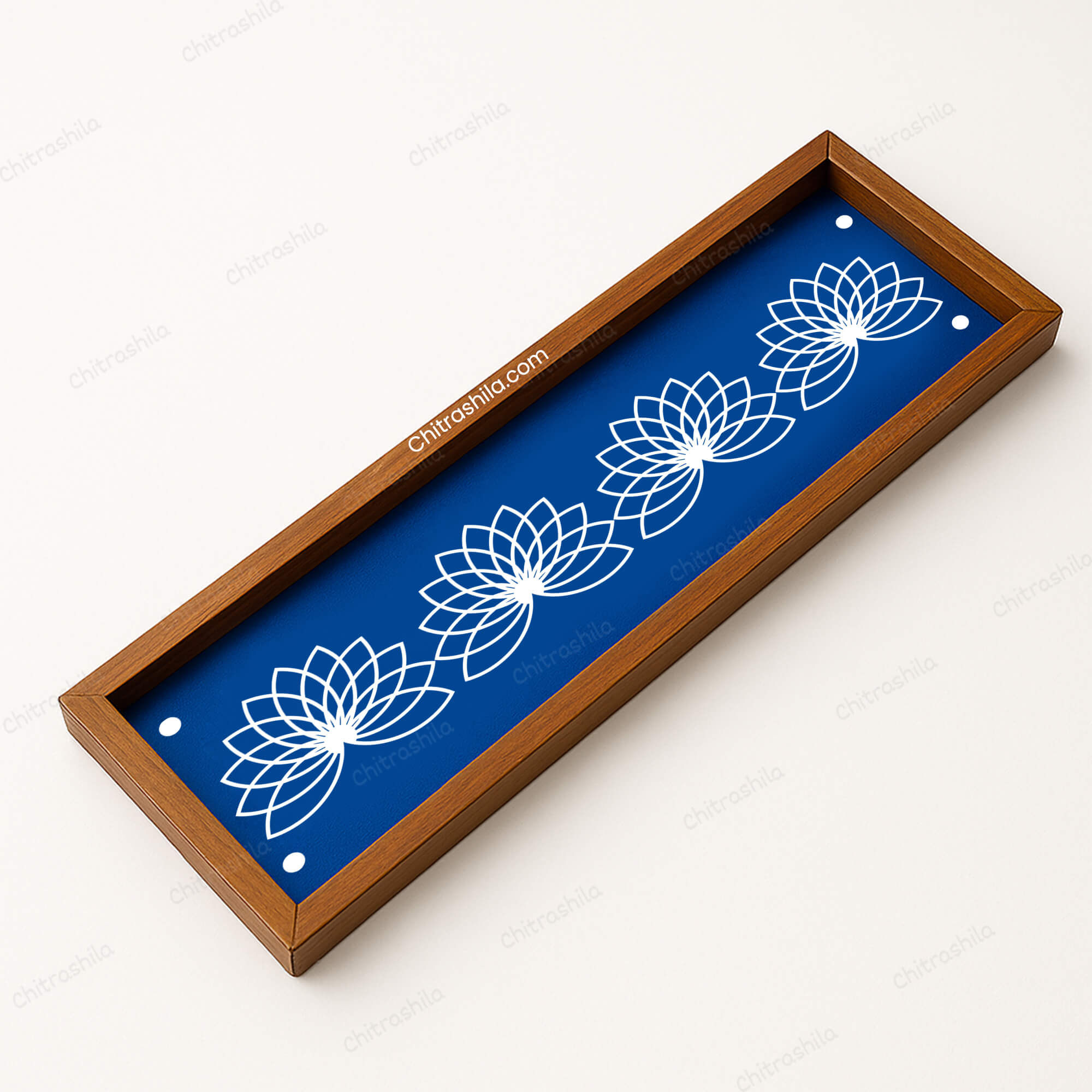 Half Flower Border Design Wooden Rangoli Stencil