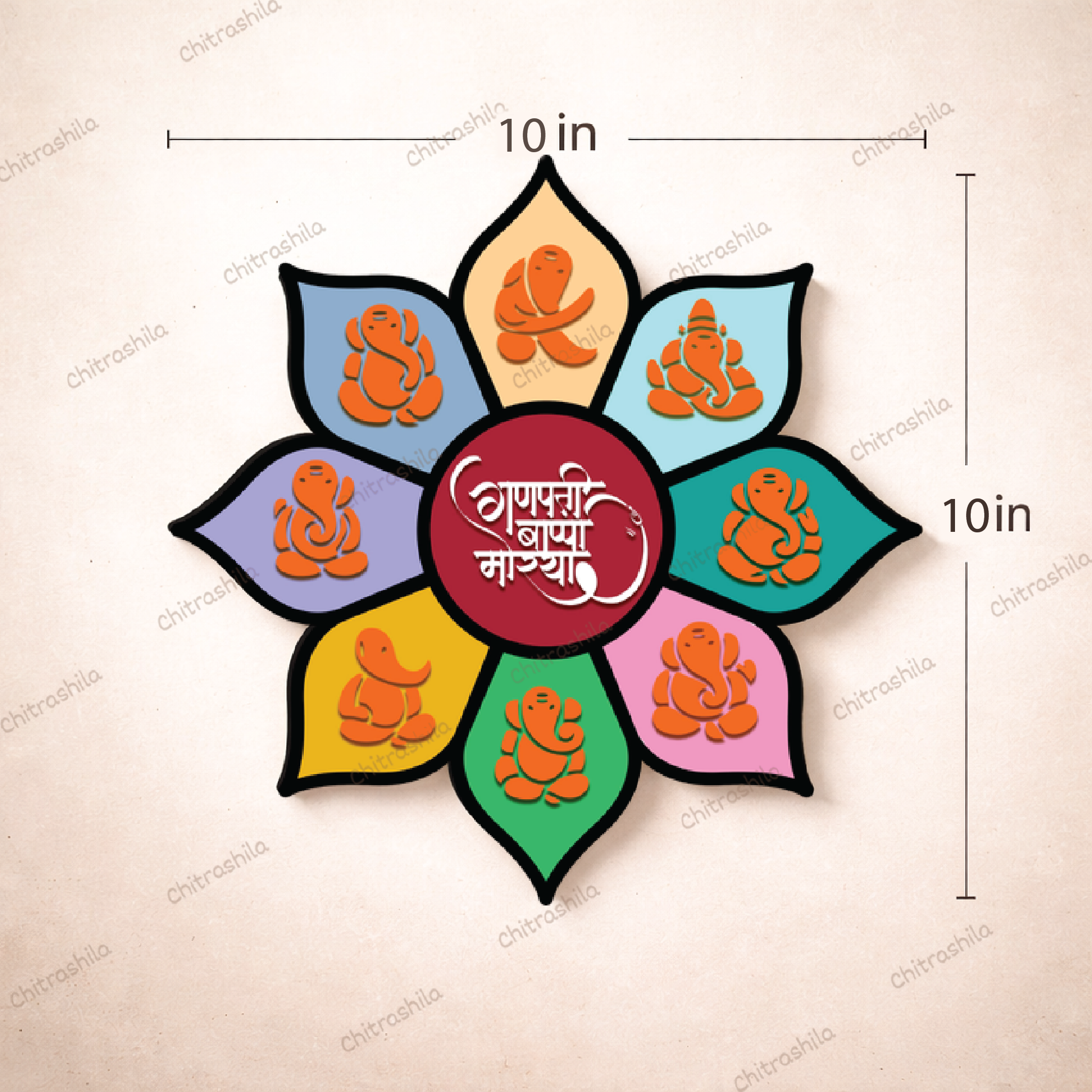 Ashtavinayaka Wall Hanging Frame for Home, Living Room, Gifting & Pooja Space