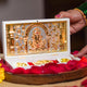 CHITRASHILA® Shree Ganesh Pocket Temple Gold Tone Frame with Charan Paduka & Shree Ganesh Mantra- Ideal Festive Gift