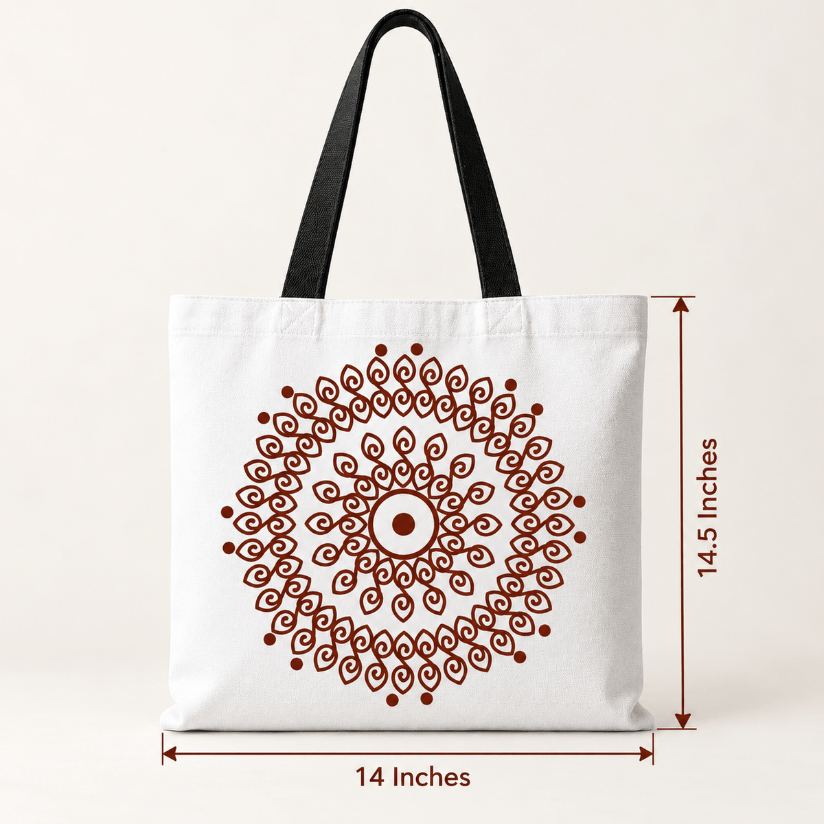 Ananda Chakra canvas bag — spiritual symbol tote for daily use