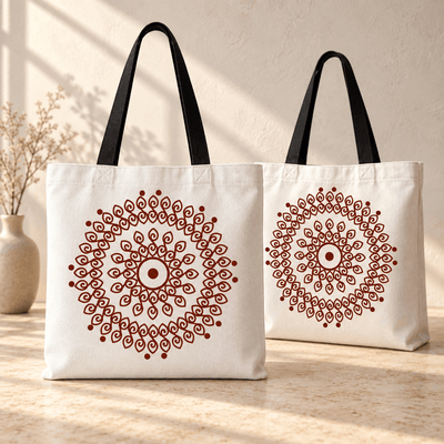 Ananda Chakra Design Print Canvas Bag (BG-08)