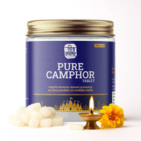 CHITRASHILA® Pure Camphor Tablets - 100% Natural for Daily Pooja & Festival Rituals