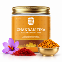 CHITRASHILA® Pure Kesar Chandan Tika with Kumkum & Camphor for Daily Puja - 100g