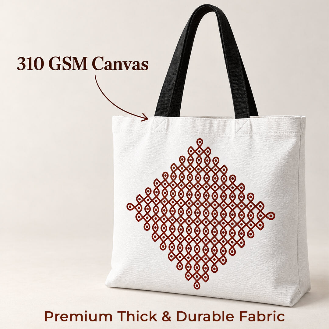 Kambi Kolam Diamond canvas bag — sustainable corporate gift tote