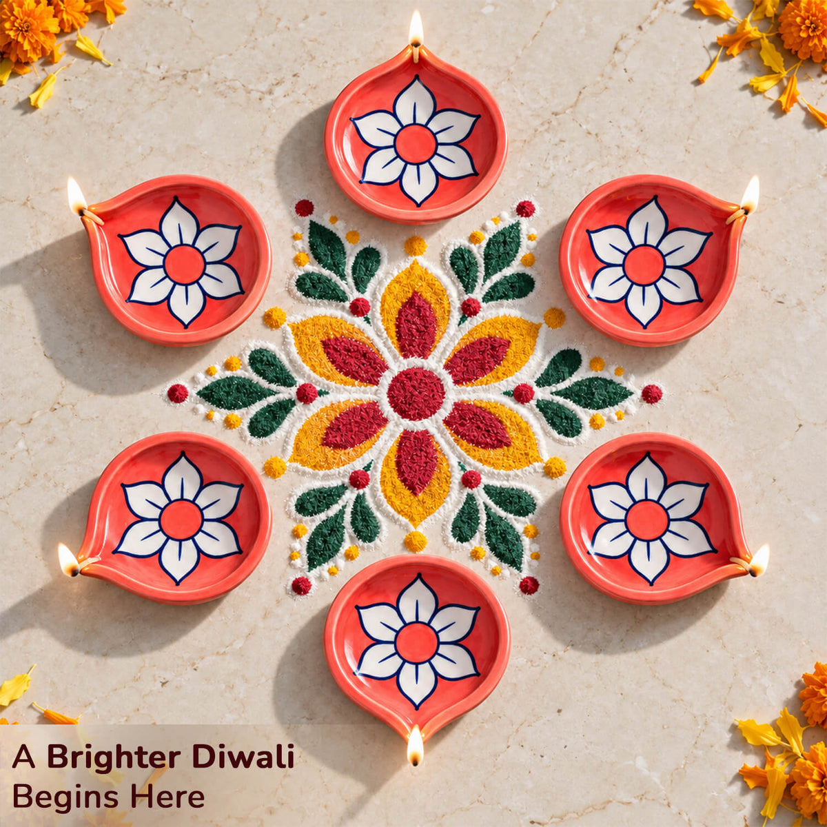 Hand-painted ceramic diyas perfect for corporate and festive gifting