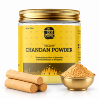 CHITRASHILA® Pure Yellow Chandan Powder Cooling & Herbal Tilak/Tika for Pooja, Meditation & Hawan - 75gm