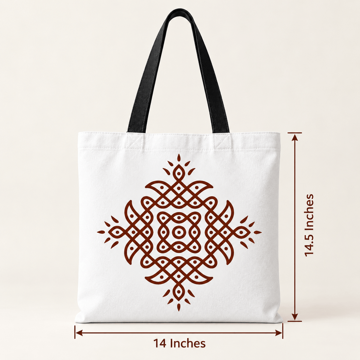 Pulli Kolam canvas gift bag — sustainable tote