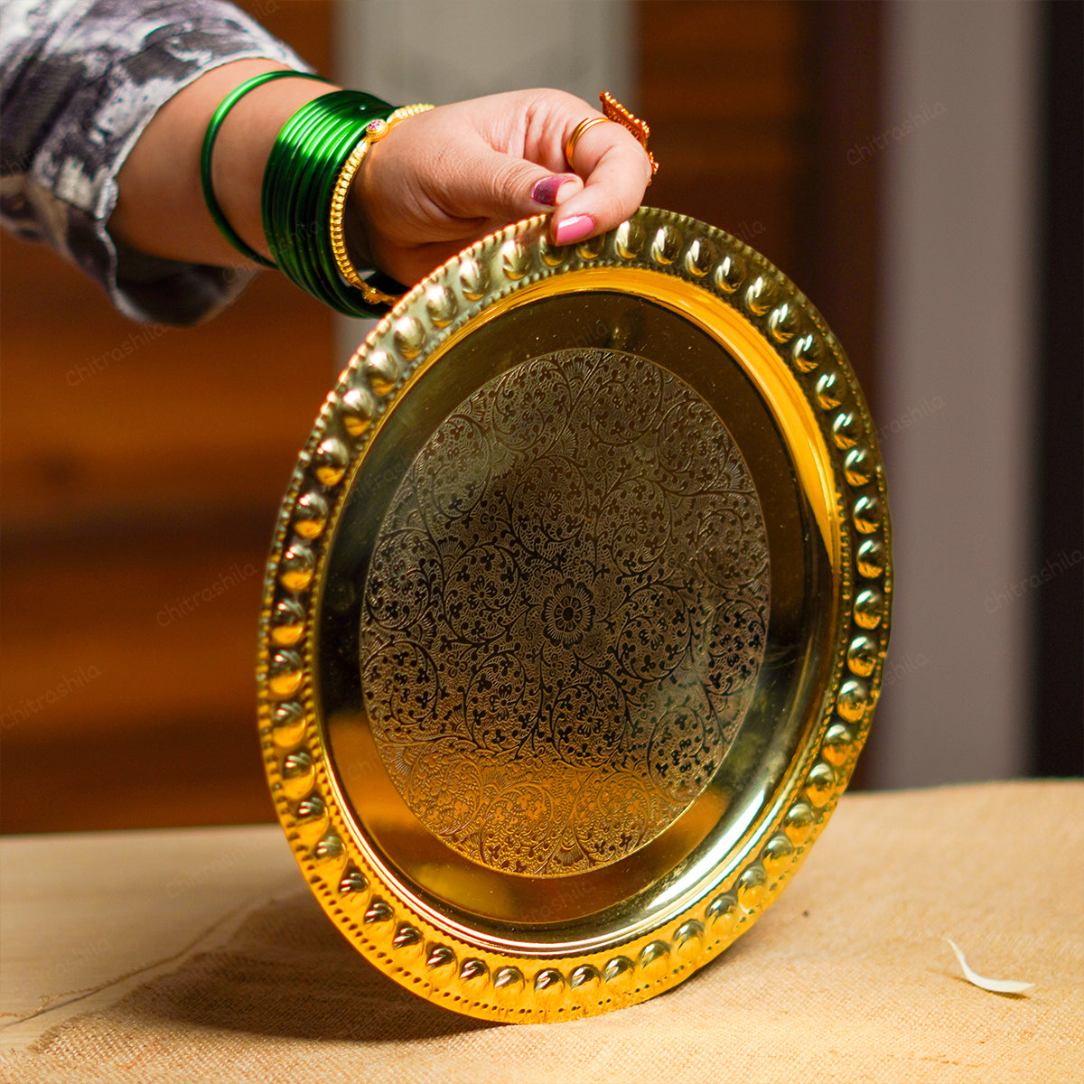 aarti thali for navratri pooja 