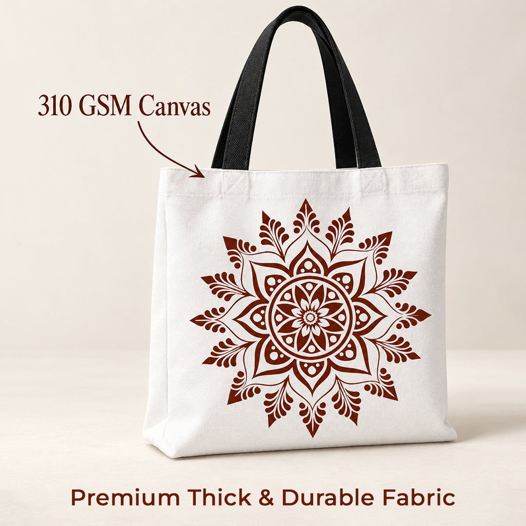 Kolam flower canvas bag — perfect for wedding return gifts & corporate gifting