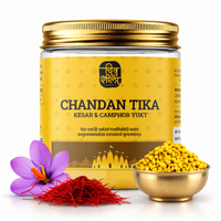 CHITRASHILA® Pure Yellow Chandan Tika with Kesar & Camphor for Daily Use - 100 gms.