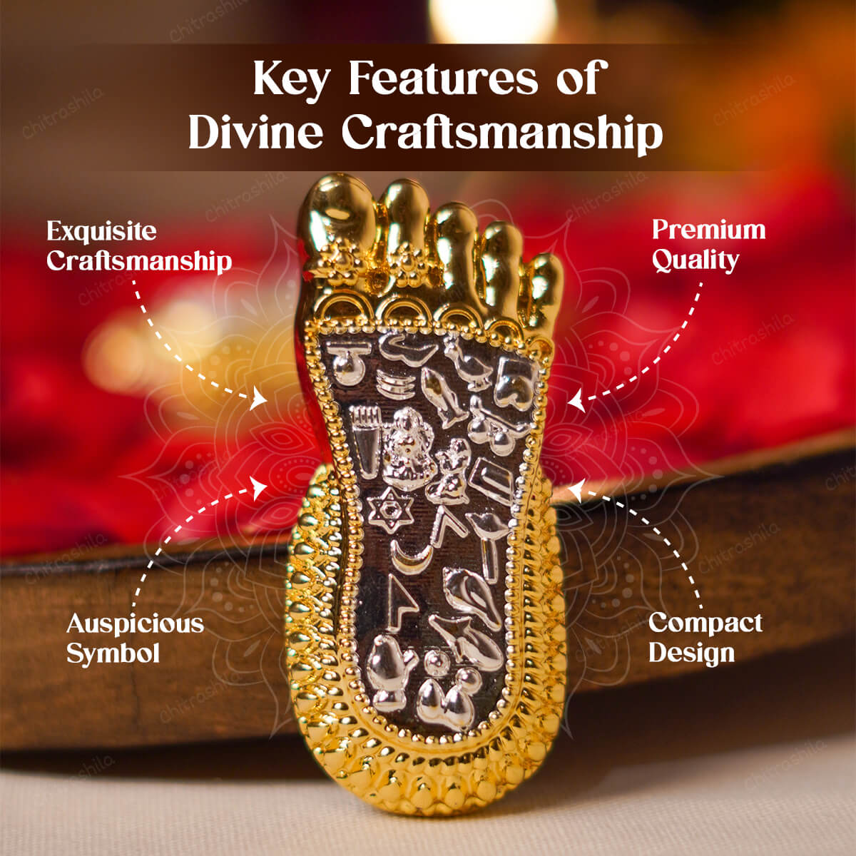 gold plated laxmi paduka