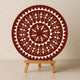CHITRASHILA® Echoes of Warli - Circle of Unity Warli Wooden Board (11-Inch, Terracotta)-(MA-01-T)