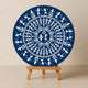 CHITRASHILA® Echoes of Warli - Circle of Unity Festival Warli Wooden Board (11-Inch, Electric Blue)-(MA-04-B)
