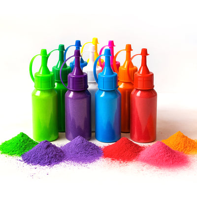 CHITRASHILA® Vibrant Ready-to-Use Rangoli Bottle Kit (Pack of 10 Colors)