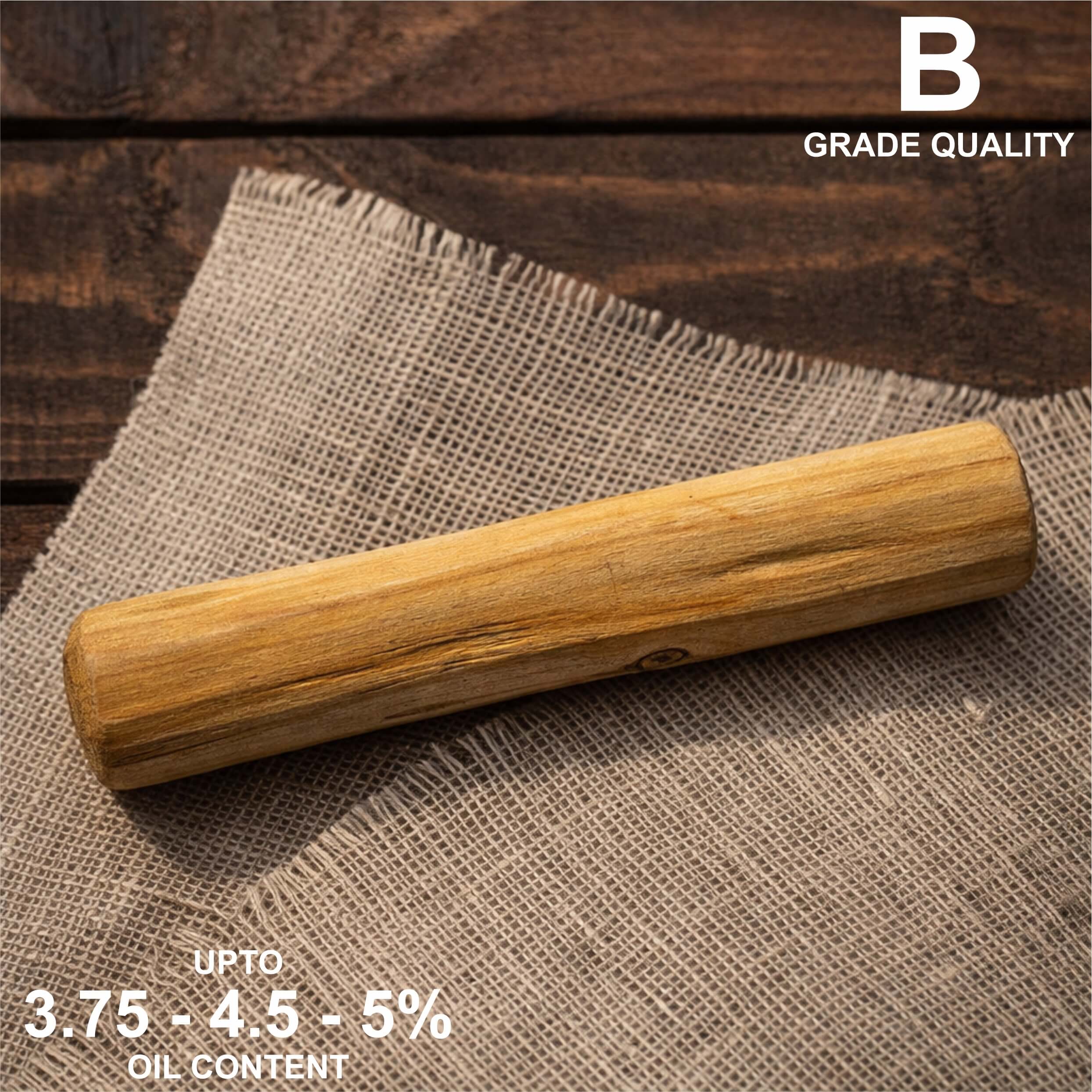 CHITRASHILA® White Sandalwood Stick | upto 3.75 - 4.5 - 5% Oil Content | B - Grade Quality
