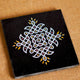 CHITRASHILA® Kolam Dot Rangoli for Pooja Room Granite Printed (6*6 inch)