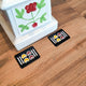 CHITRASHILA® Gopadma Acrylic Printed Rangoli (4*3 Inches) - Pack of 2, Sacred Cow Footprint Design for Auspicious Decor