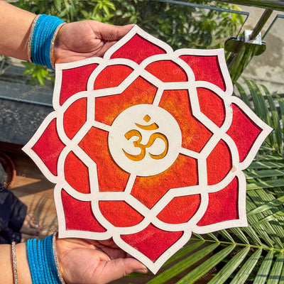 CHITRASHILA® Om Ultimate MDF Rangoli Mat (12x12 inches)-D11