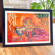 CHITRASHILA® Handmade Canvas Shree Ganesh with Saraswati Veena Devotional Painting (24*18 inches)