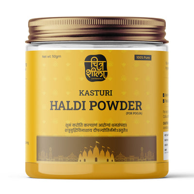 CHITRASHILA® 100% Pure Kasturi Haldi – Natural Turmeric for Pooja, Tilak & Auspicious Rituals - 50g