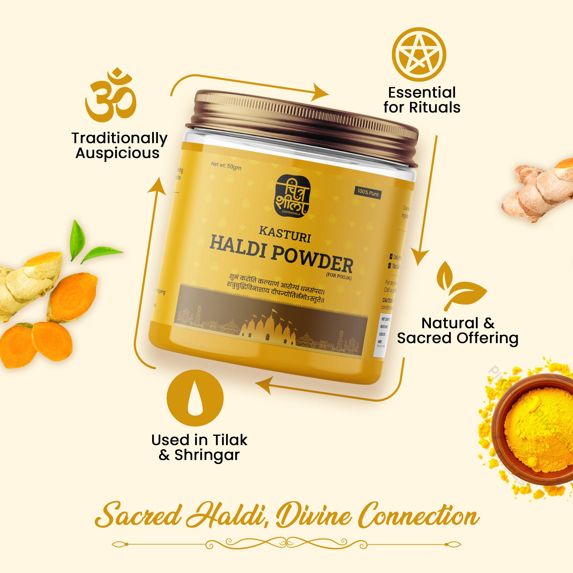 Pure Kasturi Haldi for pooja