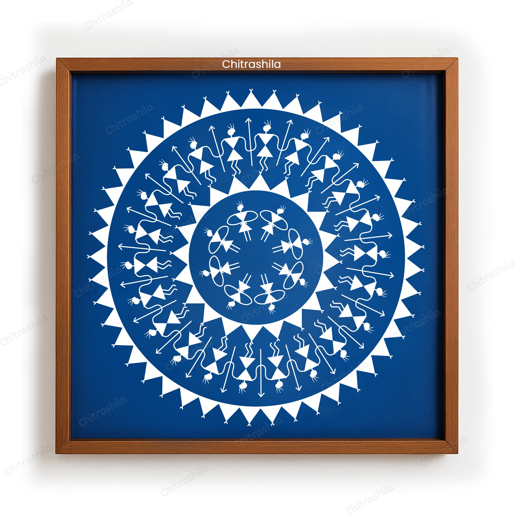 CHITRASHILA® Echoes of Warli - Circle of Unity 10x10 inches (WS-15)
