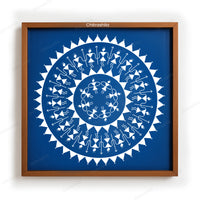 CHITRASHILA® Echoes of Warli - Circle of Unity 10x10 inches (WS-15)