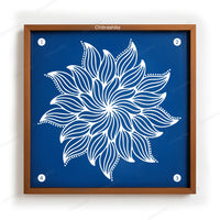 Sunflower Floral Burst Rangoli Stencil - Reusable Design (WS-92)