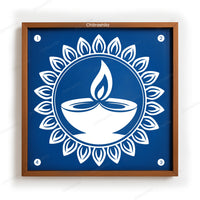 Diwali Diya Rangoli Stencil - Festival Design (WS-93)