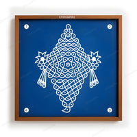 Divine Shankh Kolam Rangoli Stencil - Auspicious Design (WS-96)