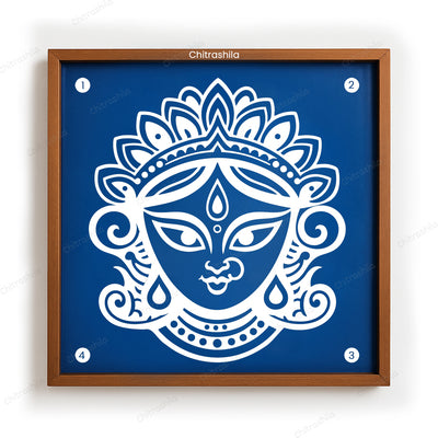 Maa Durga Face Rangoli Stencil - Navratri Rangoli Design (WS-94)
