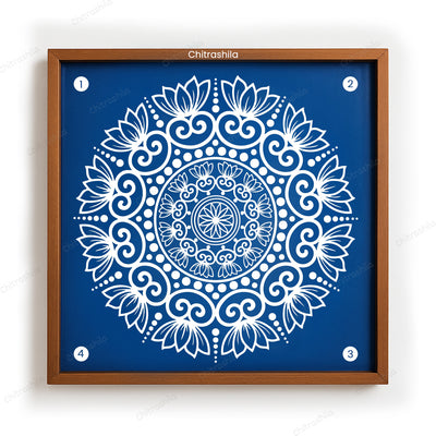 Circular Mandala Rangoli Stencil - Paisley Design (WS-91)