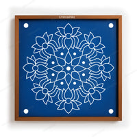 CHITRASHILA® Inward Lotus Pattern Rangoli Stencil 10x10 Inches (WS‑26)