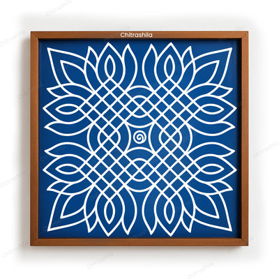 Padi Kolam Wooden Rangoli Stencil 10x10 Inches (WS-80)