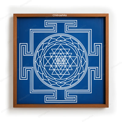 Shree Yantra Wooden Rangoli Stencil 10x10 Inches (WS-88)