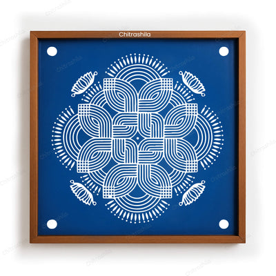 CHITRASHILA® Padi Kolam Classic Rangoli Stencil 10x10 Inches (WS‑19)